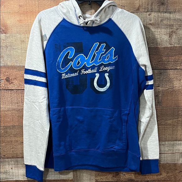 NFL Tops - NFL Colts Blue and heather gray women's Hoodie size XXL NWT